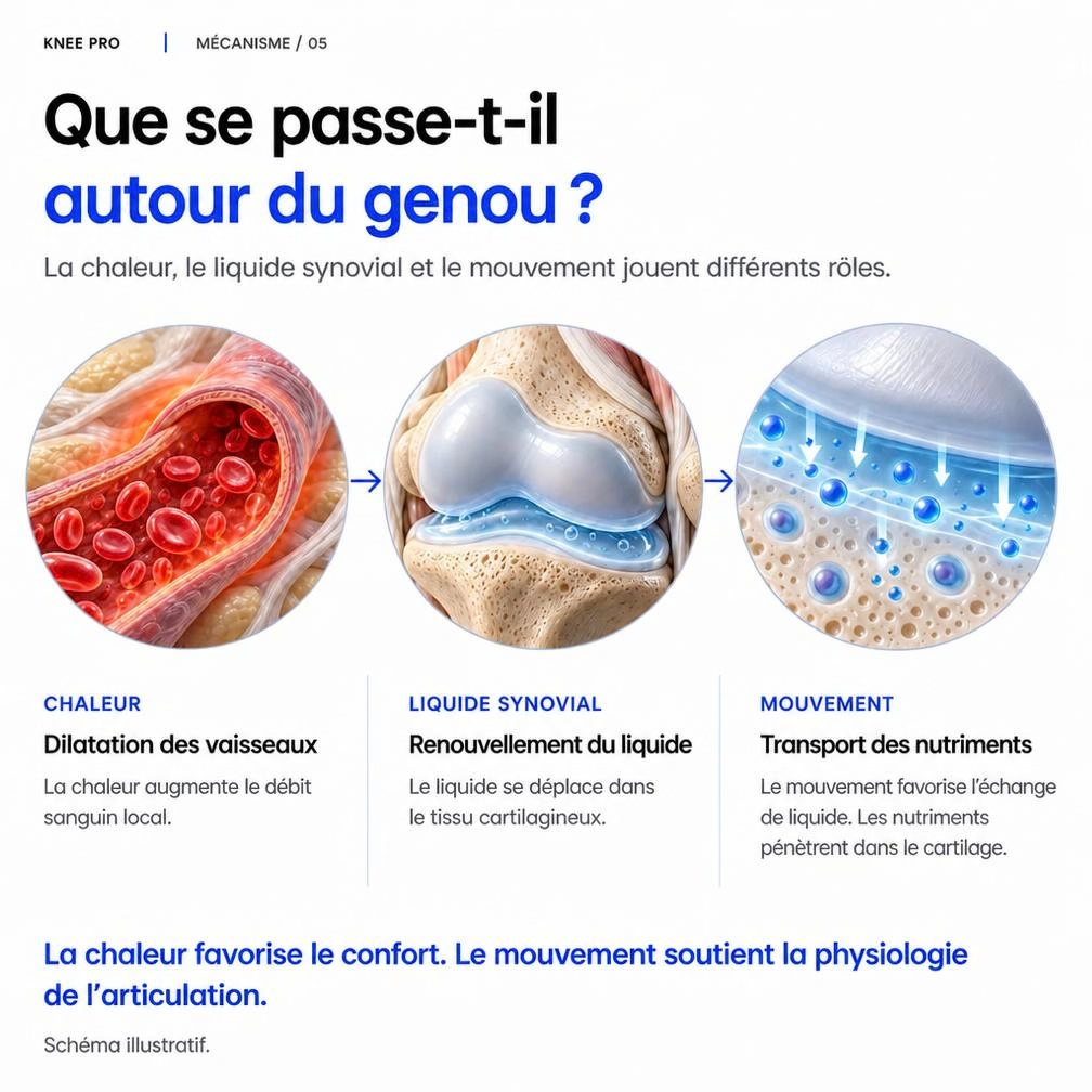 Masseur genou chauffant Kalmea